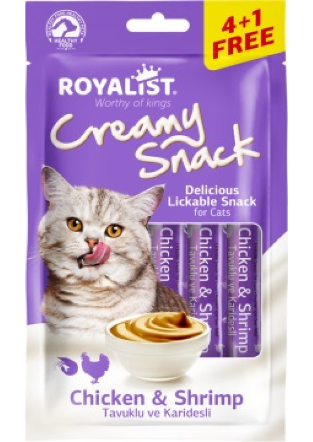 ROYALIST CREAMY SNACK - CHİCKEN & SHRİMP 75 GR